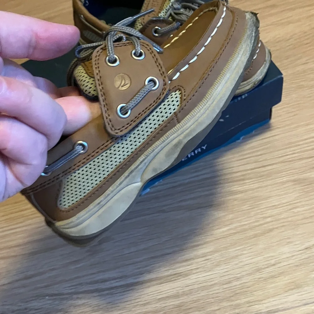 Sperry Kids Brown Tan Leather Moccasins